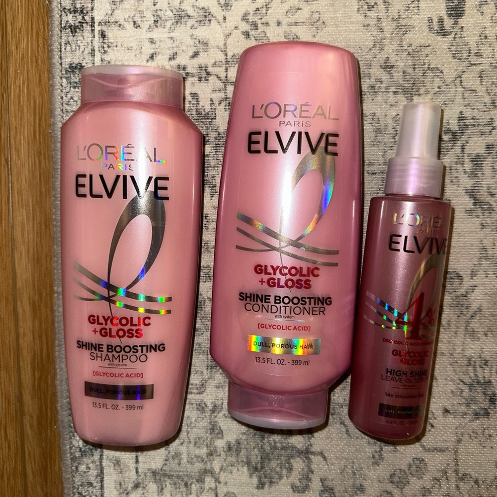 L'Oreal Elvive Glycolic Hair Care Trio in Pink